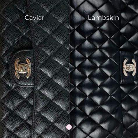 chanel bag lambskin vs caviar|GUIDE TO CHANEL: CAVIAR VS LAM.